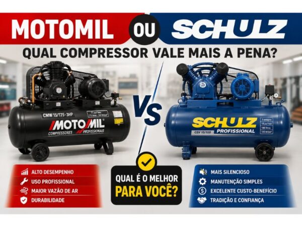 Motomil ou Schulz: comparativo de compressores de ar
