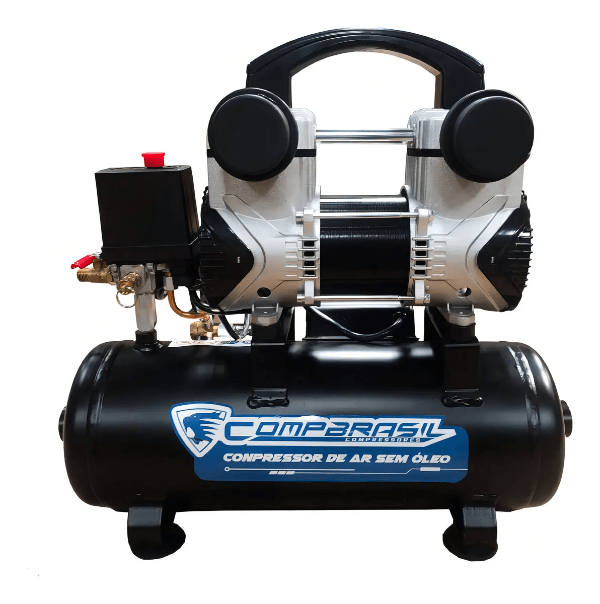CompBrasil Silencioso 1200 8L compressor sem óleo silencioso