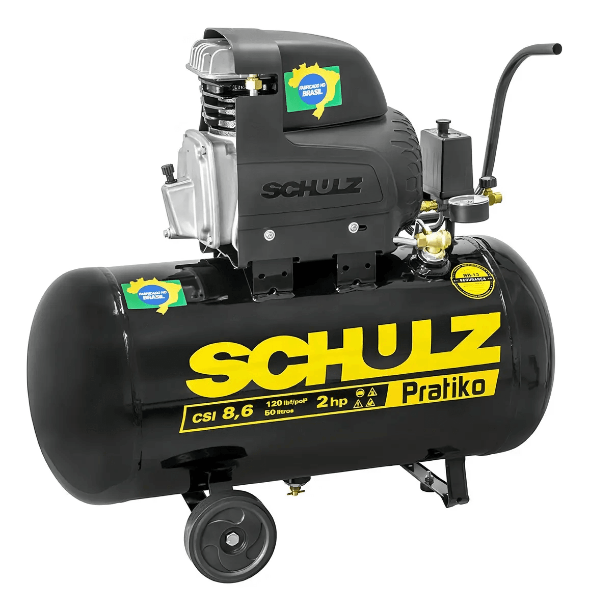compressor Schulz Pratiko 50 litros 2HP 8,6 PCM