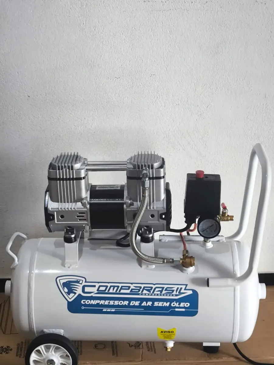 compressor sem óleo silencioso foto real compressor odontológico 25l isento de óleo